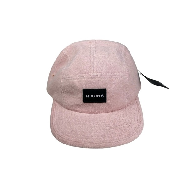 NWT Nixon Mikey Terrycloth Strapback Hat Pastel Pink Unisex Adjustable Cap - Picture 3 of 8